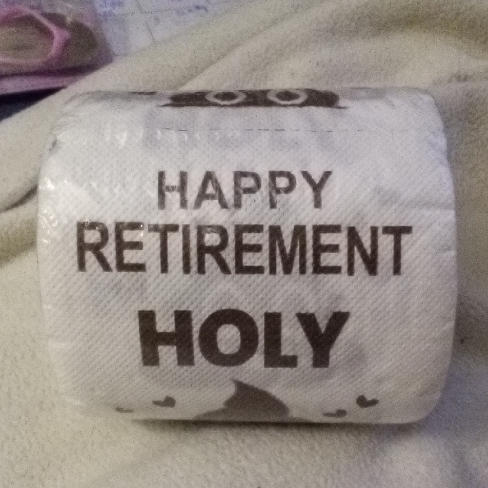 New! Happy Retirement Novelty Toilet Paper